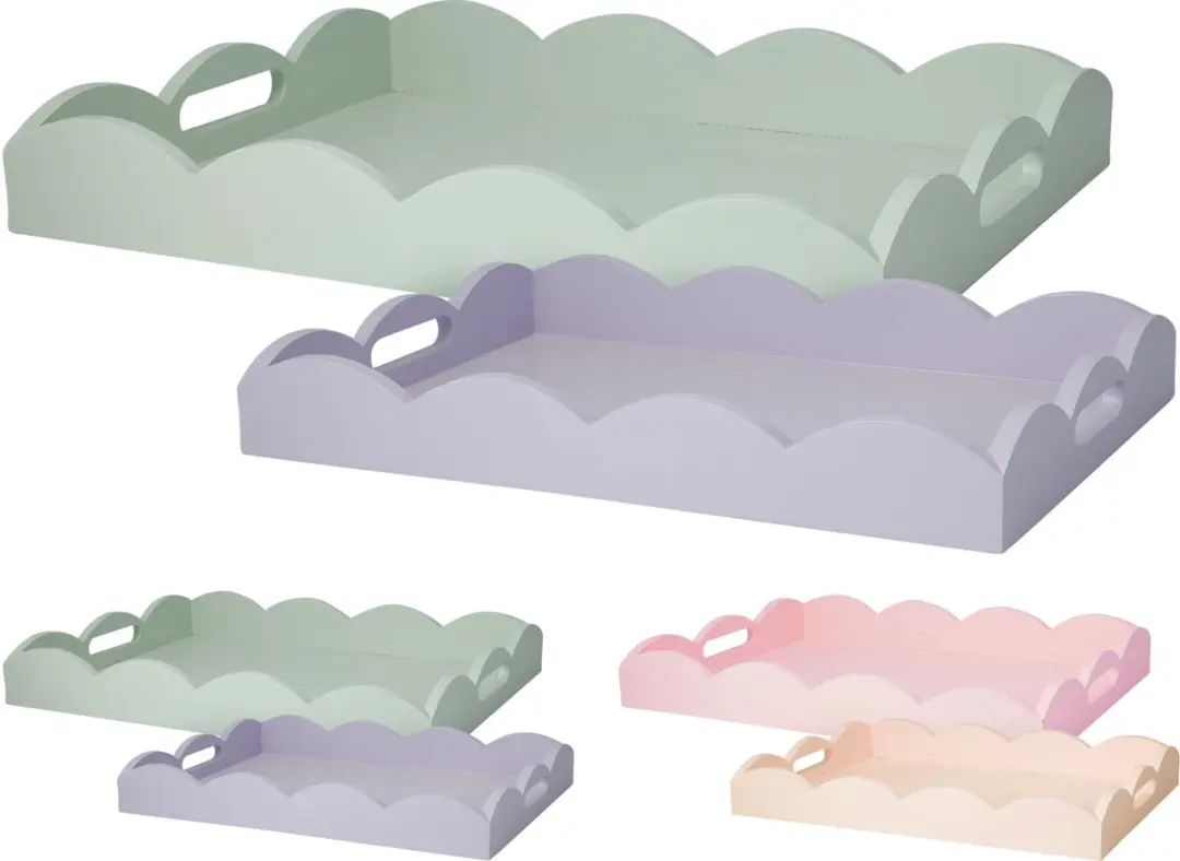 Koopman dienblad set pastel wolk 40x30cm 25x35cm decoratief.