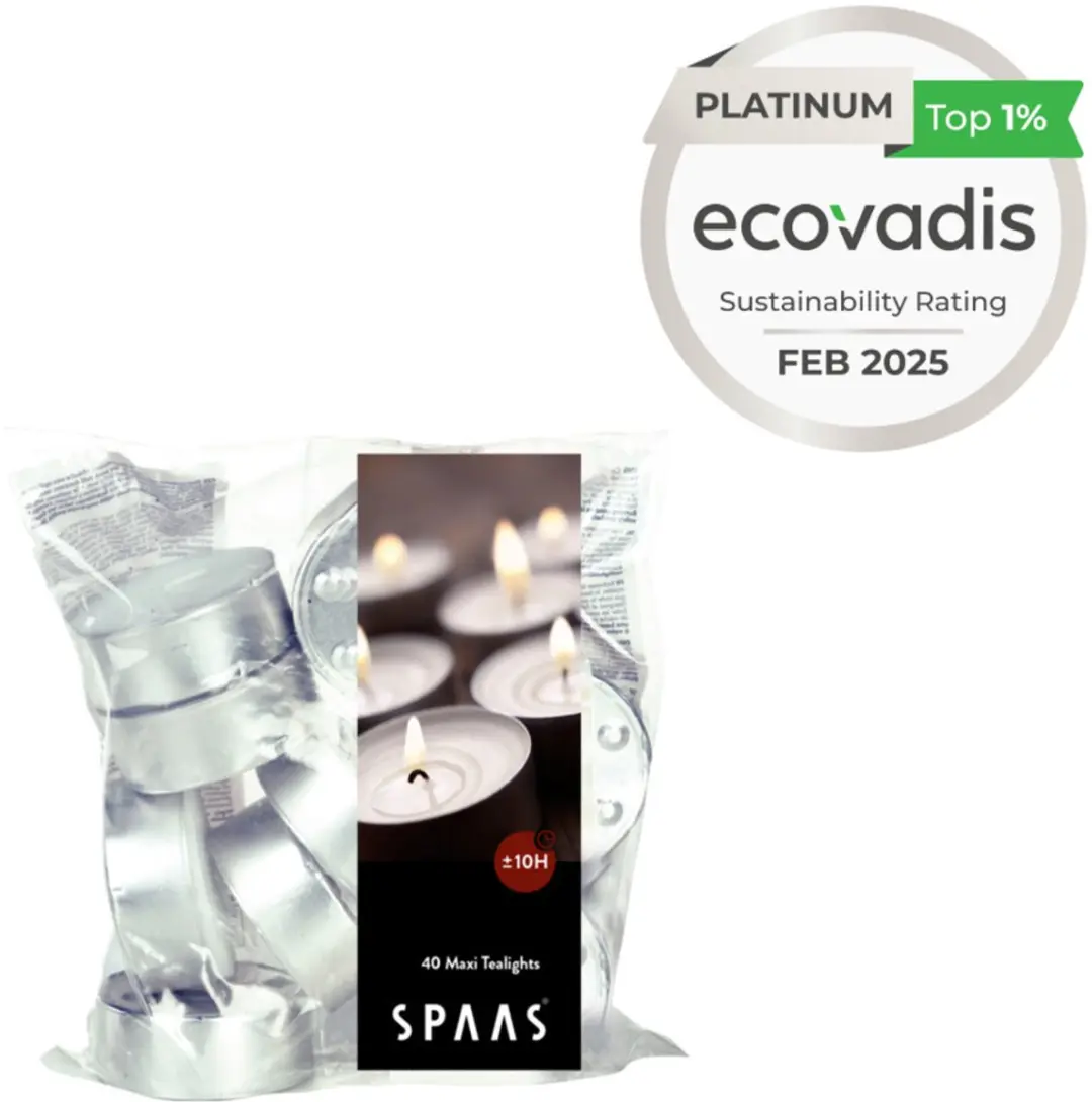 Spaas Theelichten Maxi Wit - 80 Stuks (2x40)