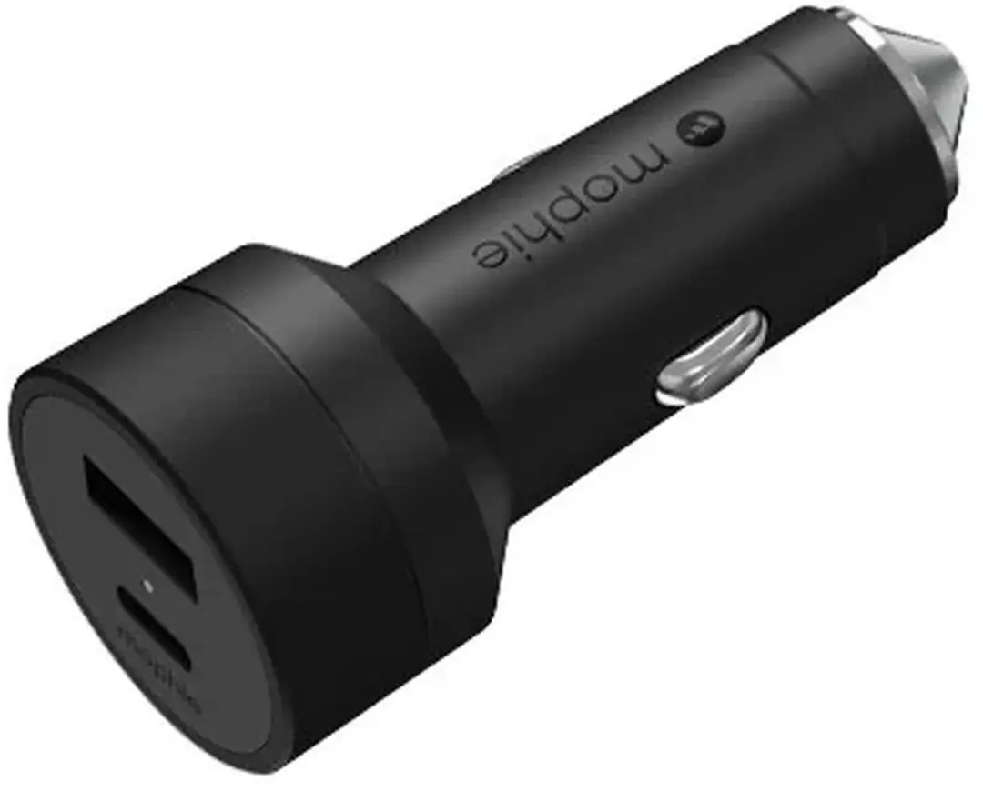 mophie Fast Charge Auto Snellader 42W - USB-C + USB-A - Zwart