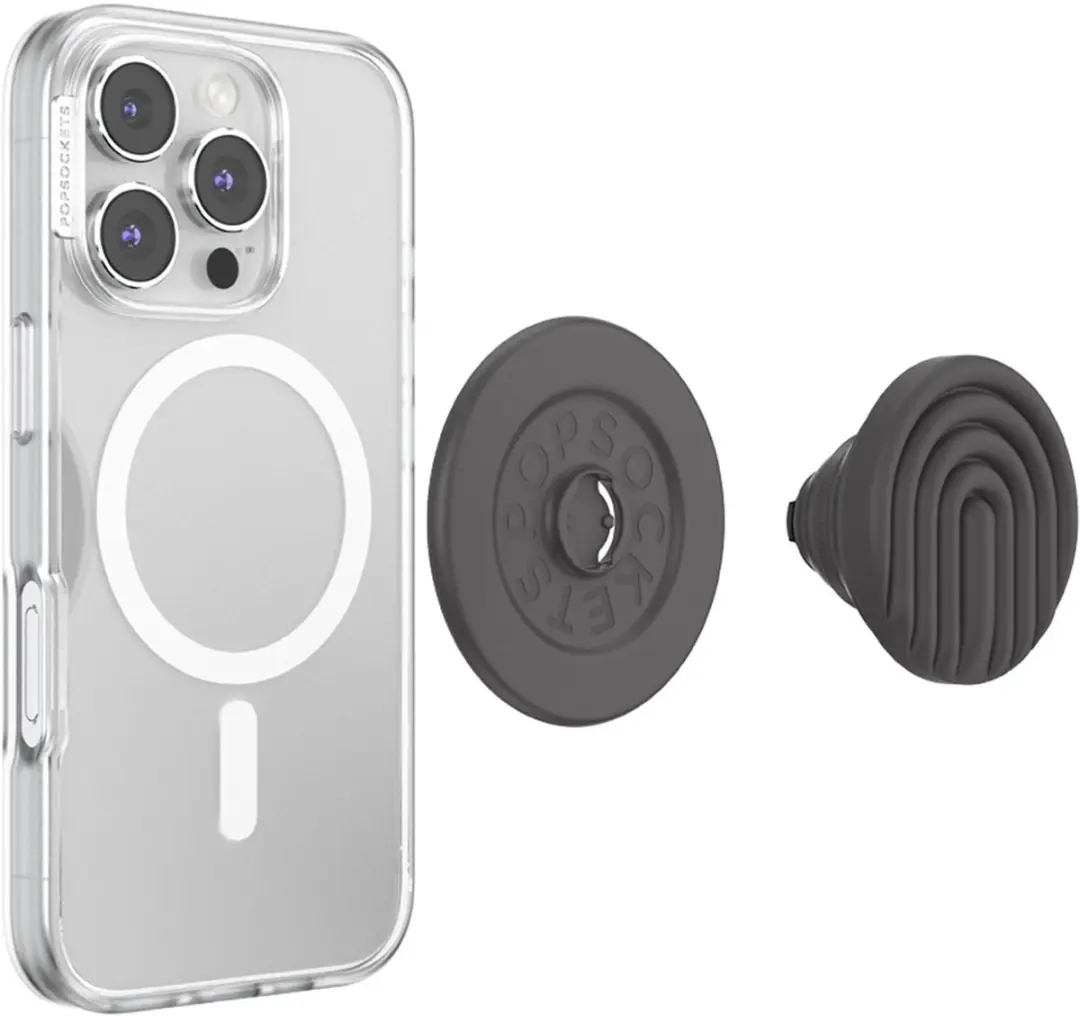 PopSockets PopGrip MagSafe Round Curves Slate - Zwart