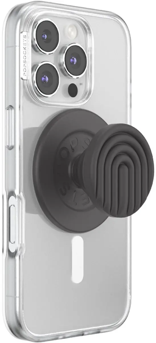 PopSockets PopGrip MagSafe Round Curves Slate - Zwart