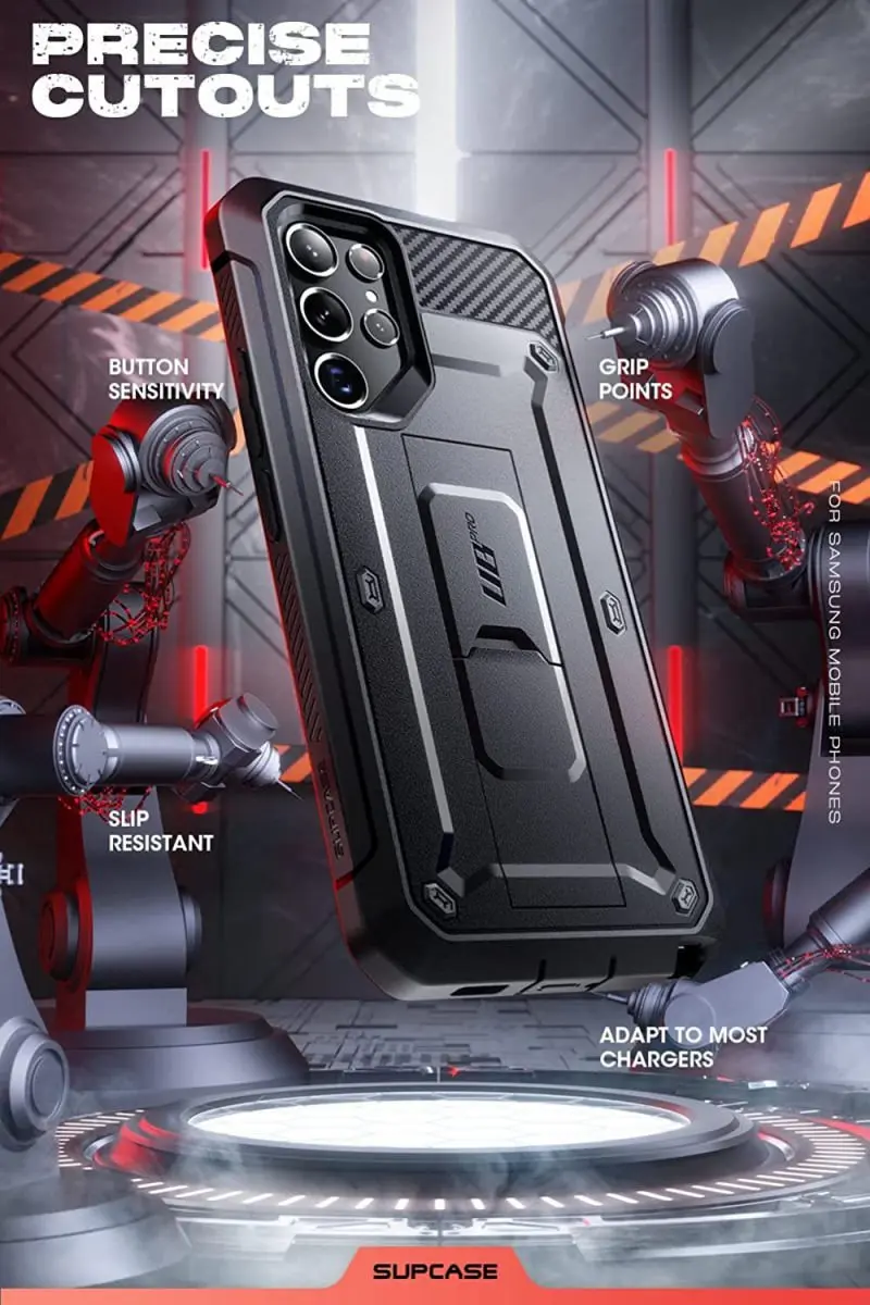 Supcase Backcase Hoesje 8792 - Samsung Galaxy S22 Ultra - Zwart - afbeelding 6 van 6