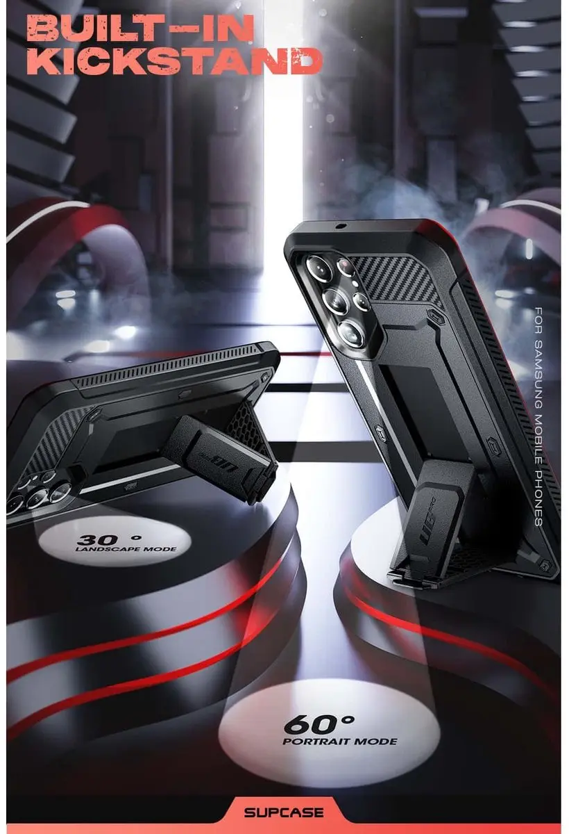Supcase Backcase Hoesje 8792 - Samsung Galaxy S22 Ultra - Zwart