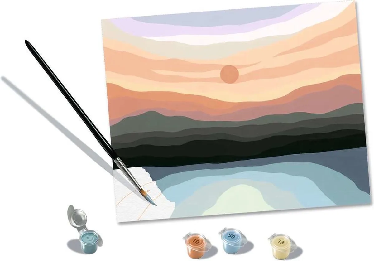 Ravensburger Minimalistisch Landschap Schilderen op Nummer - Multicolor