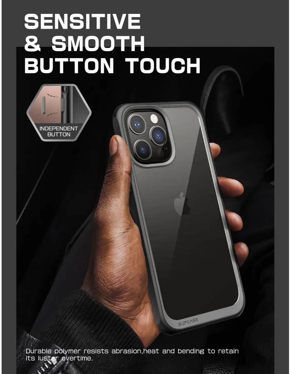 Supcase Unicorn Beetle Style Hoesje iPhone 14 Pro - Zwart