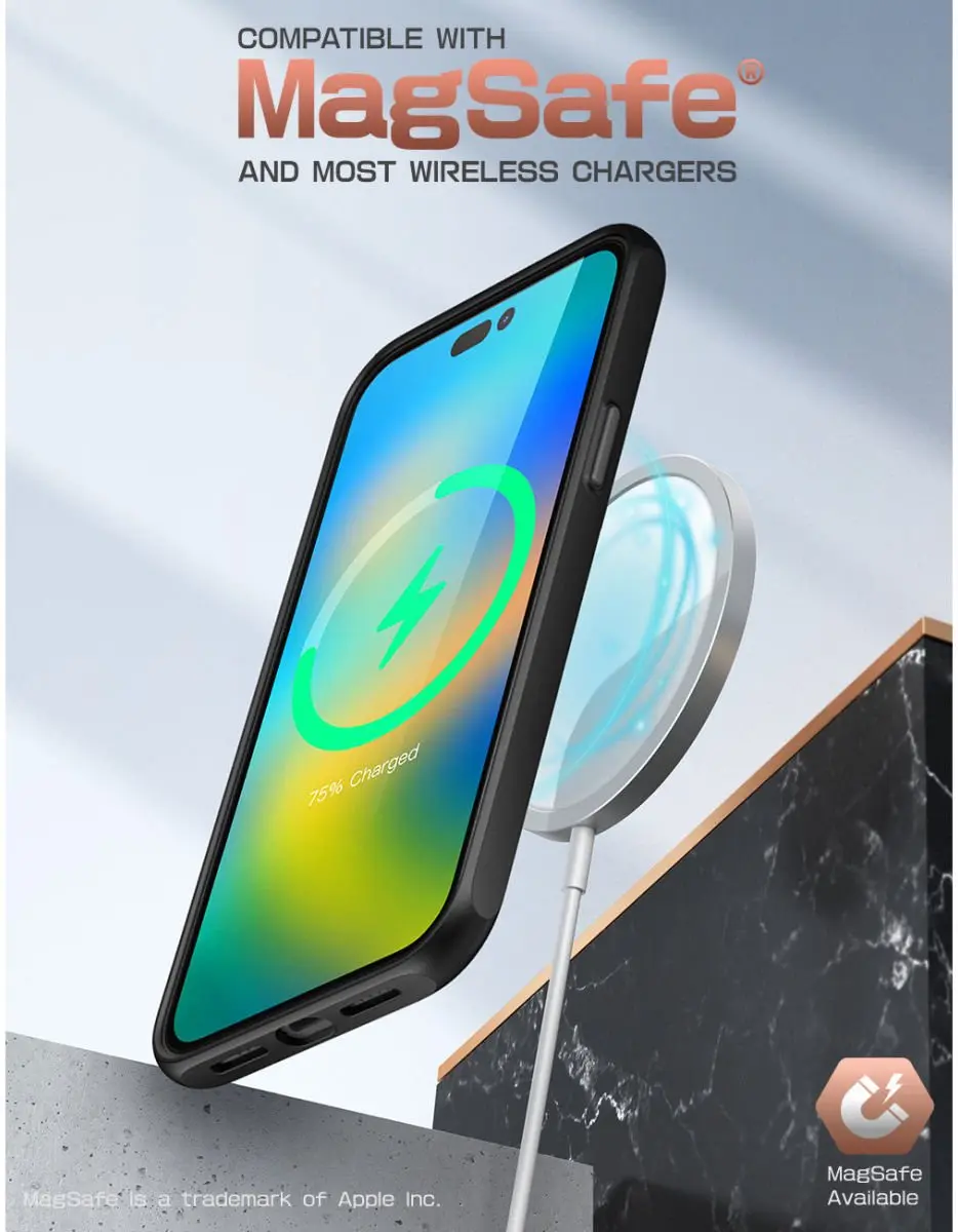 Supcase Unicorn Beetle Style Hoesje iPhone 14 Pro - Zwart