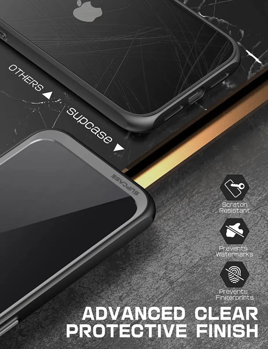 Supcase Unicorn Beetle Style Hoesje iPhone 14 Plus - Transparant Zwart