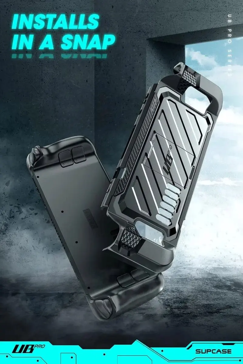 Supcase UB Pro Back-SPC-BK-DEK Hoesje - Steam Deck - Zwart