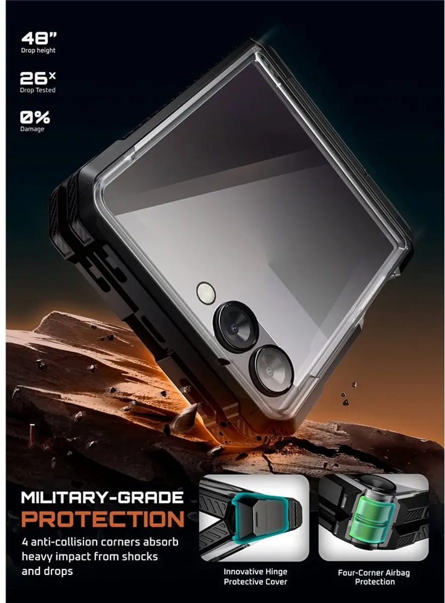 Supcase UB Grip Case Samsung Galaxy Z Flip 7 - Zwart - 13544