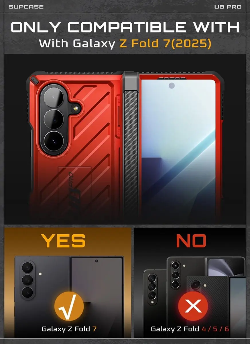 Supcase Unicorn Beetle Pro Hoesje - Samsung Galaxy Z Fold 7 - Rood