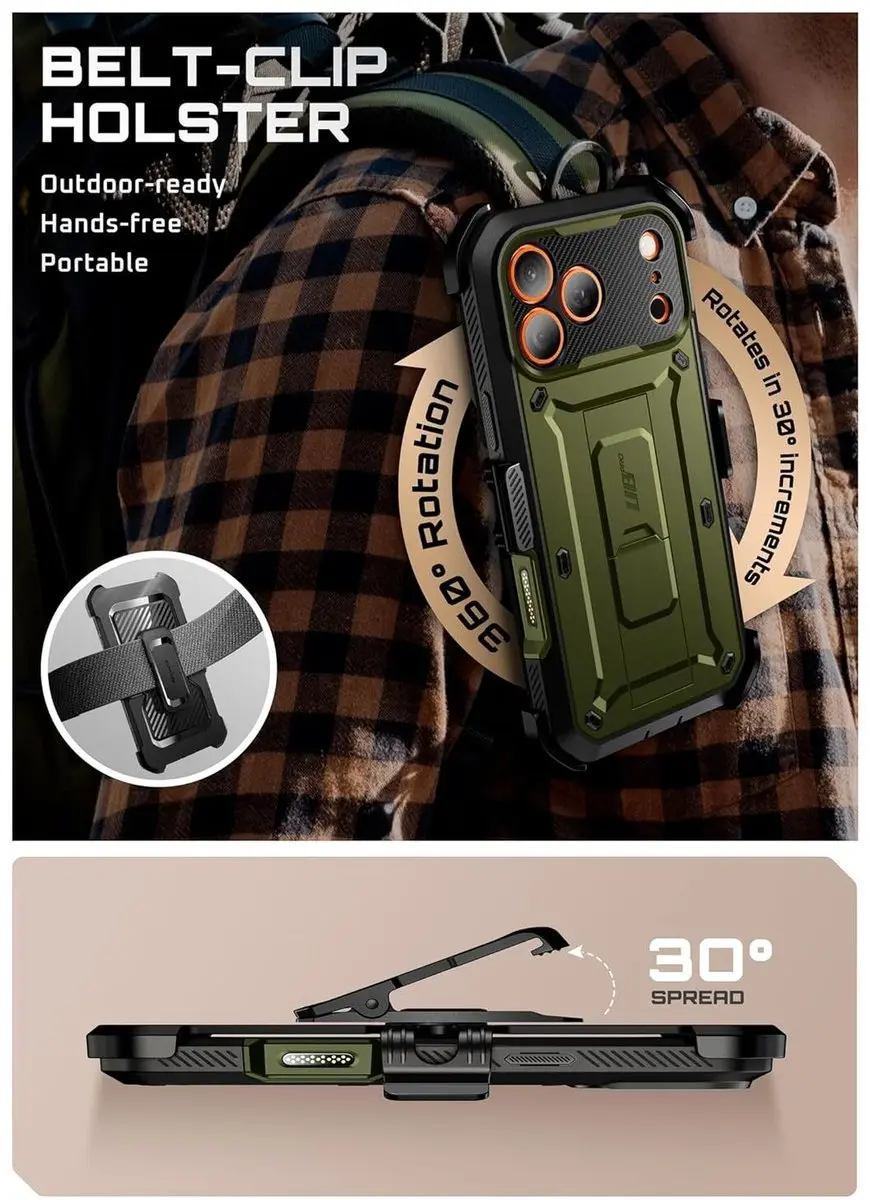Supcase Ub Pro Case iPhone 17 Pro Max - Anti-Schok - Zwart