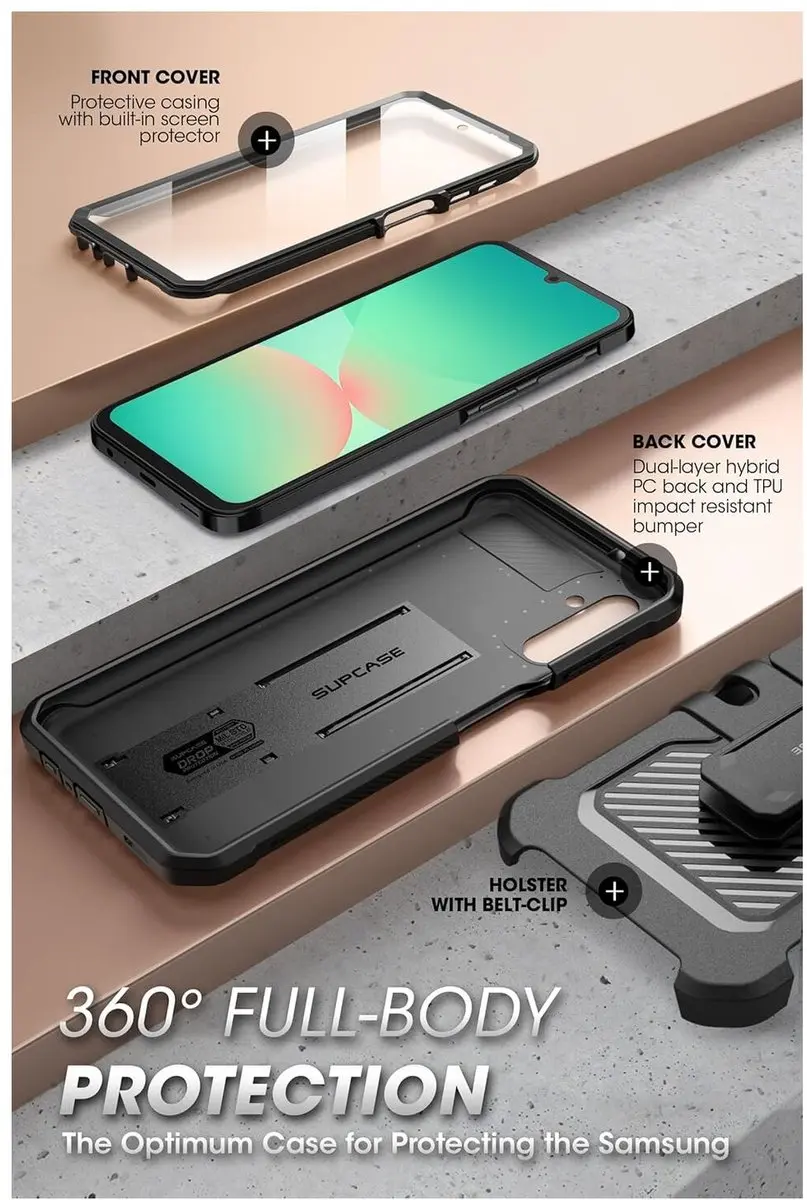 Supcase Unicorn Beetle Pro Hoesje Samsung Galaxy A26 - Zwart