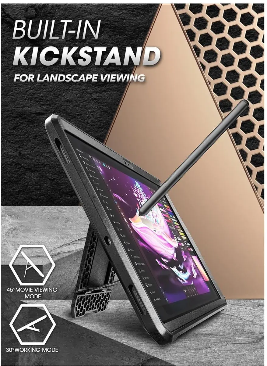 Supcase Unicorn Beetle Pro 843439159655 Hoes - Samsung Galaxy Tab S10/S9 FE 11" - Zwart
