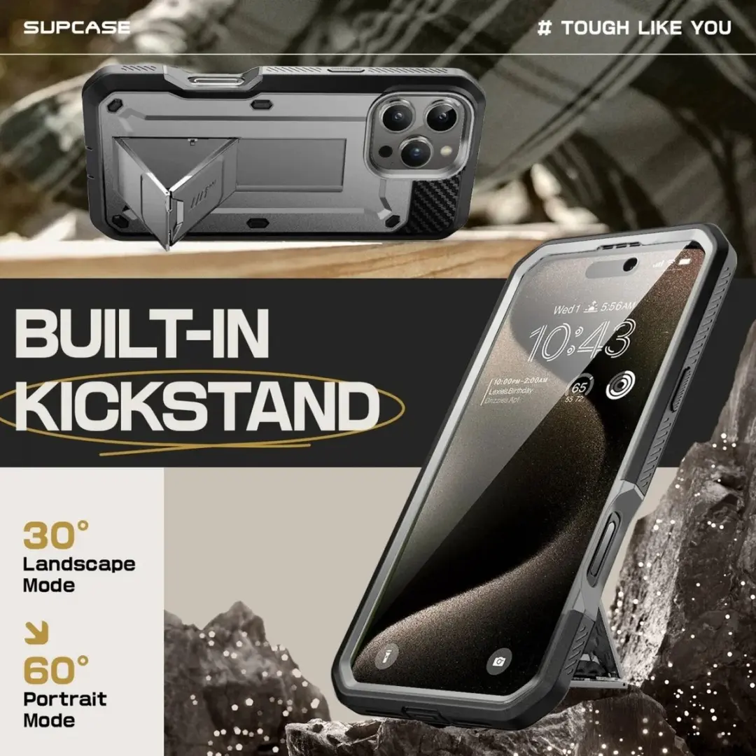 Supcase Unicorn Beetle Pro Hoesje iPhone 16 Pro Max - Grijs