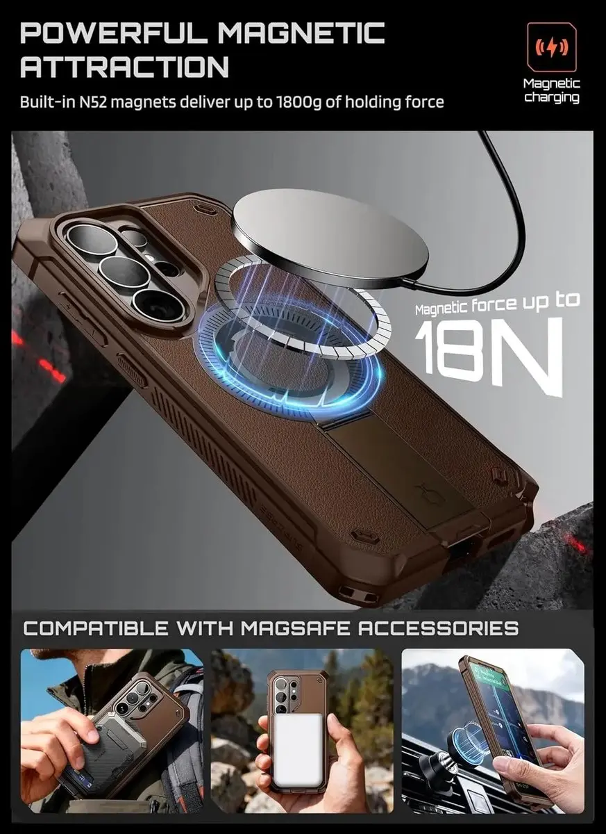Supcase Unicorn Beetle Mag Pro Hoesje - Samsung Galaxy S26 Ultra - Bruin