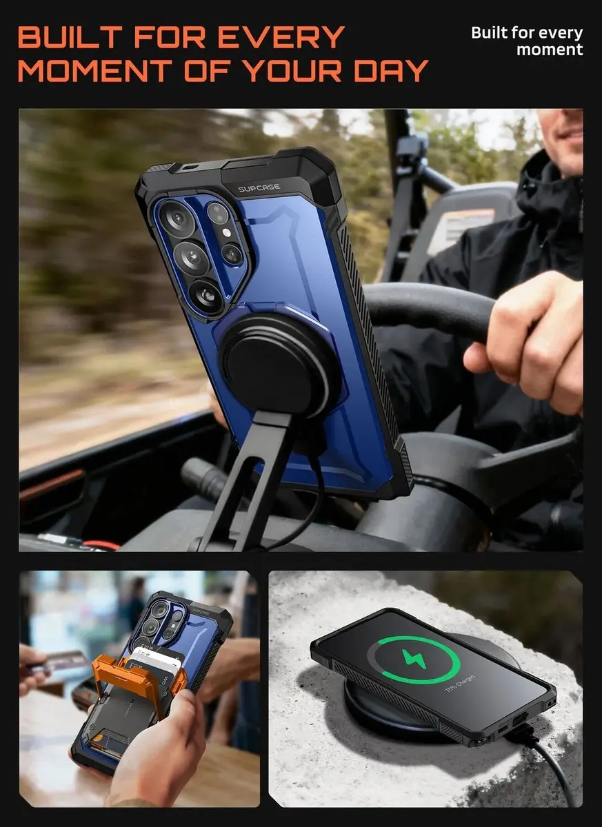 Supcase Unicorn Beetle Grip Hoesje S26 Ultra - Blauw