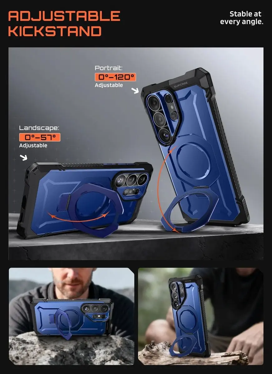 Supcase Unicorn Beetle Grip Hoesje S26 Ultra - Blauw