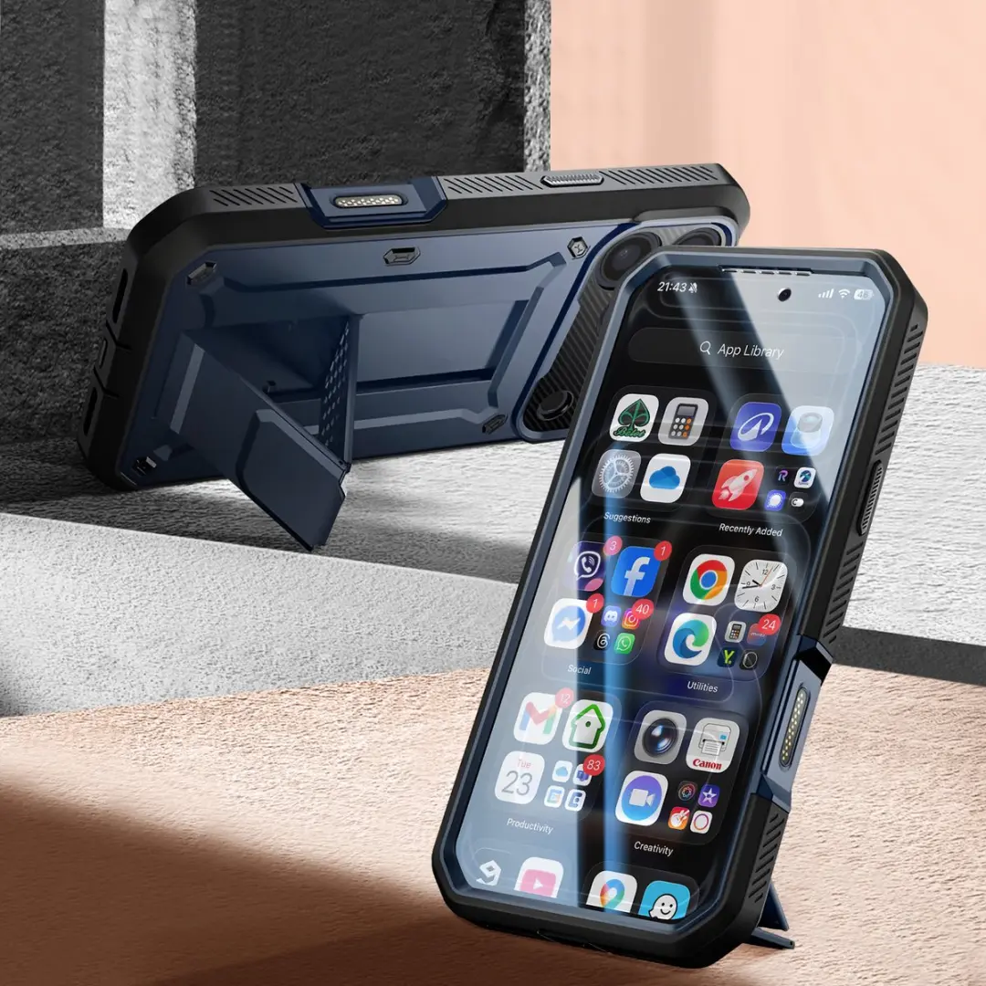 Supcase Unicorn Beetle Pro BACK-SPC-PRO-NT-17X iPhone 17 Pro Max Hoesje - Blauw - afbeelding 6 van 6