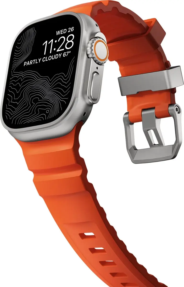 NOMAD Rocky Point Horlogeband - FKM Fluorelastomeer - 45/46/49mm - Oranje
