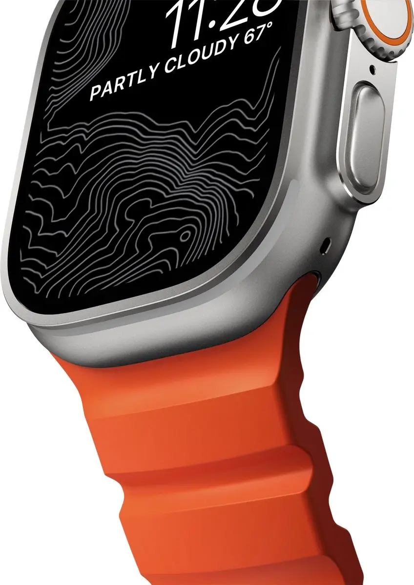 NOMAD Rocky Point Horlogeband - FKM Fluorelastomeer - 45/46/49mm - Oranje