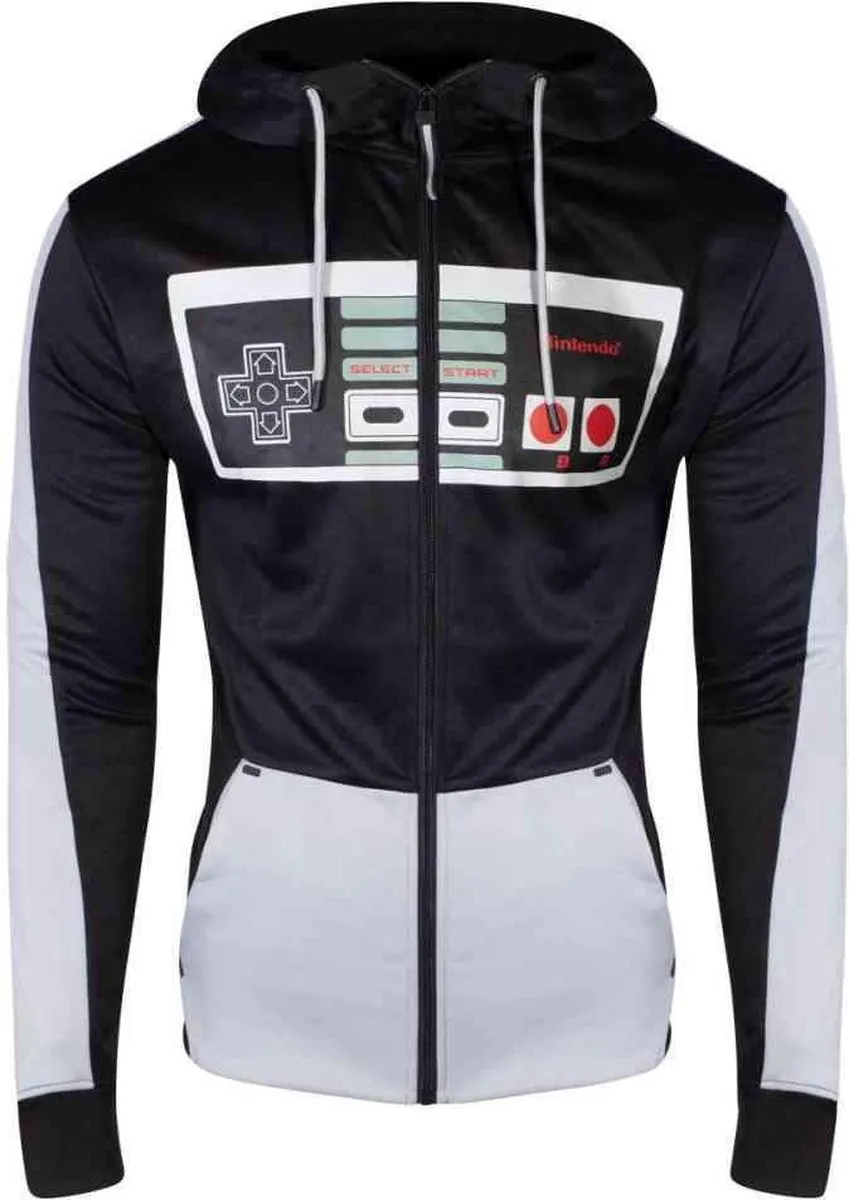 Nintendo Controller Hoodie Vest - XXL - Zwart/Grijs