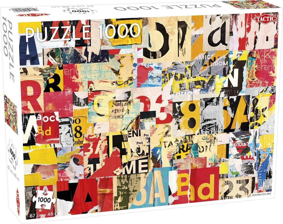 Tactic Poster Collage Puzzel 1000 Stuks