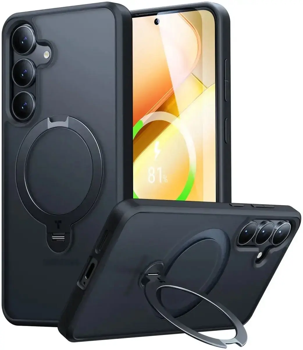 TORRAS UPro Ostand Spin Hoesje Geschikt voor Samsung Galaxy S25 Plus