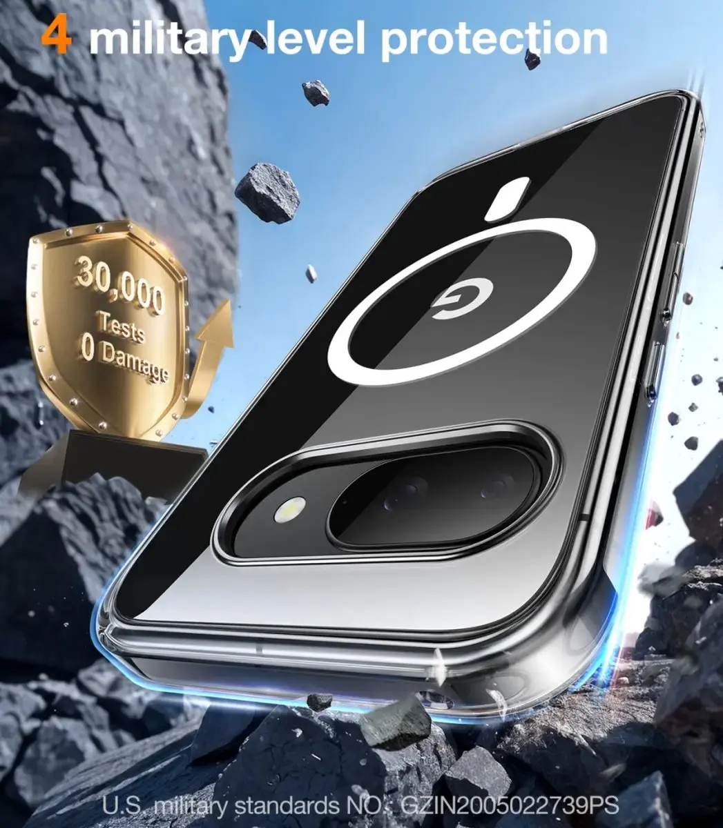 Torras Diamond Mag Hoesje Google Pixel 9a - Transparant