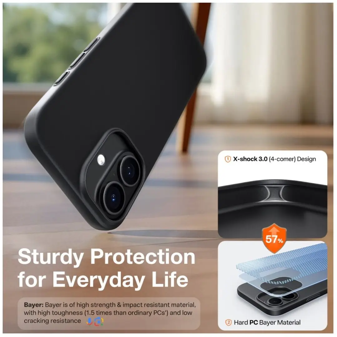 Torras Slim Fit Mag Hoesje iPhone 17 - MagSafe - Zwart - afbeelding 6 van 6