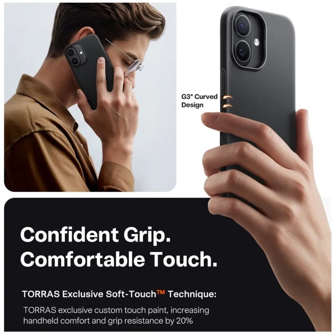 Torras Slim Fit Mag Hoesje iPhone 17 - MagSafe - Zwart