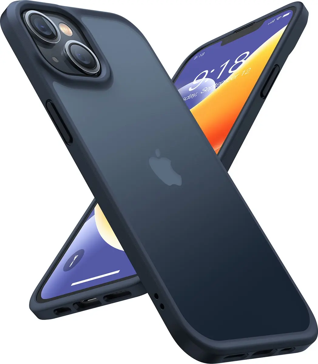 Torras hoesje geschikt voor iPhone 14 Plus Semi Transparant Shockproof hoesje