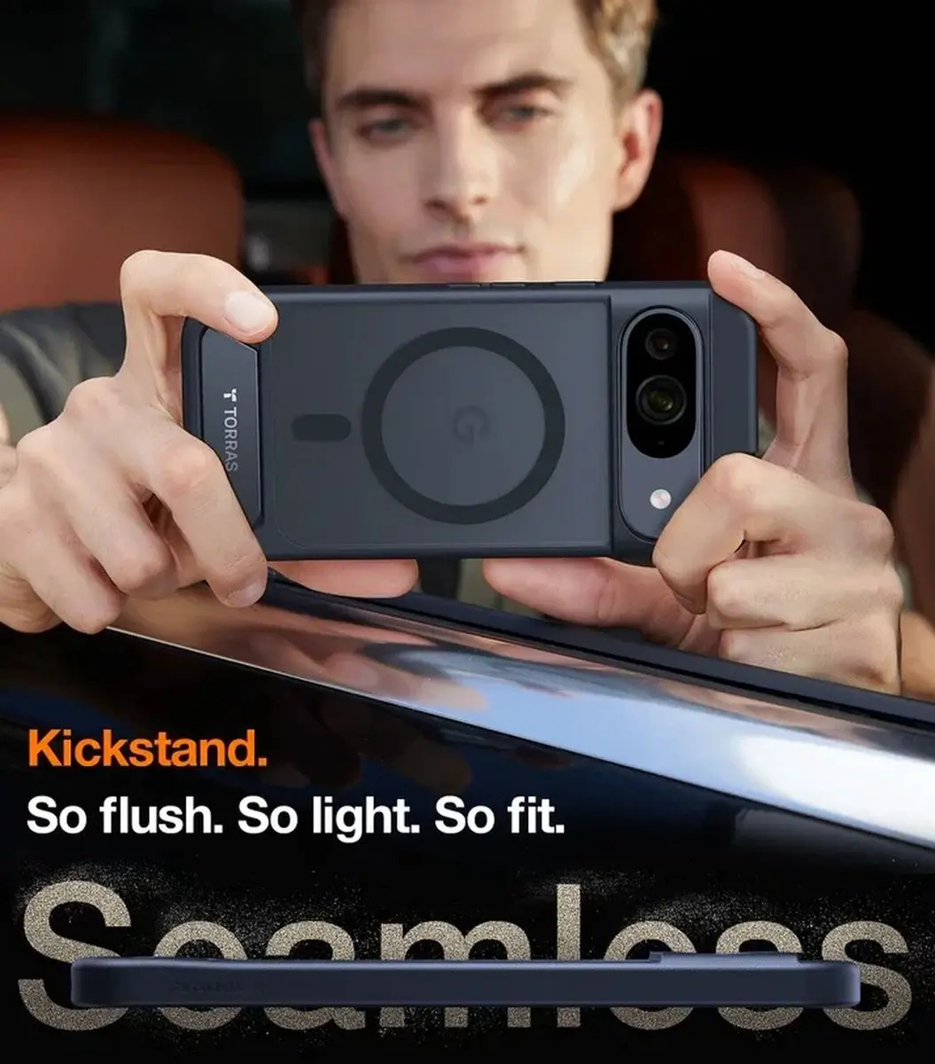 Torras UPro Pstand Hoesje Pixel 9 Pro XL - Transparant