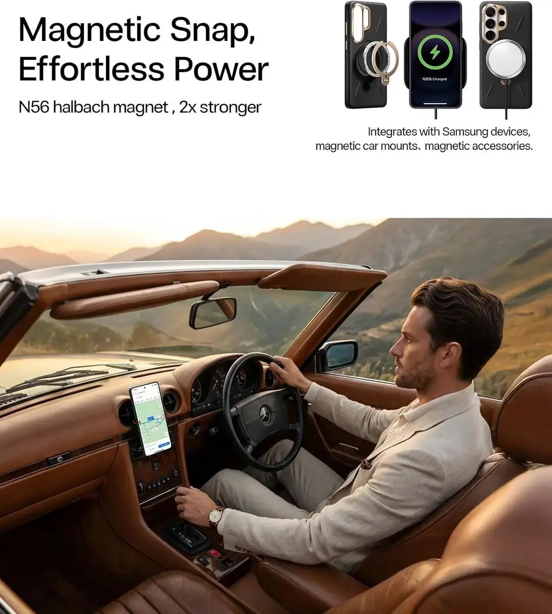 Torras Ostand Q Pro Leather Hoesje - Samsung Galaxy S26 Ultra - MagSafe - Zwart