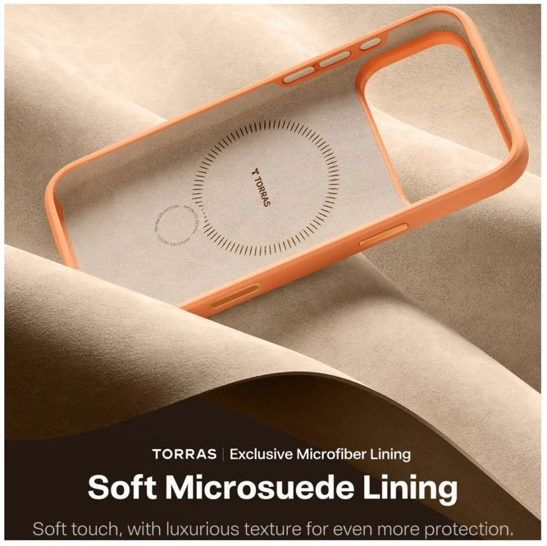 Torras Ostand Q Pro Silicone Hoesje - iPhone 17 Pro - Oranje