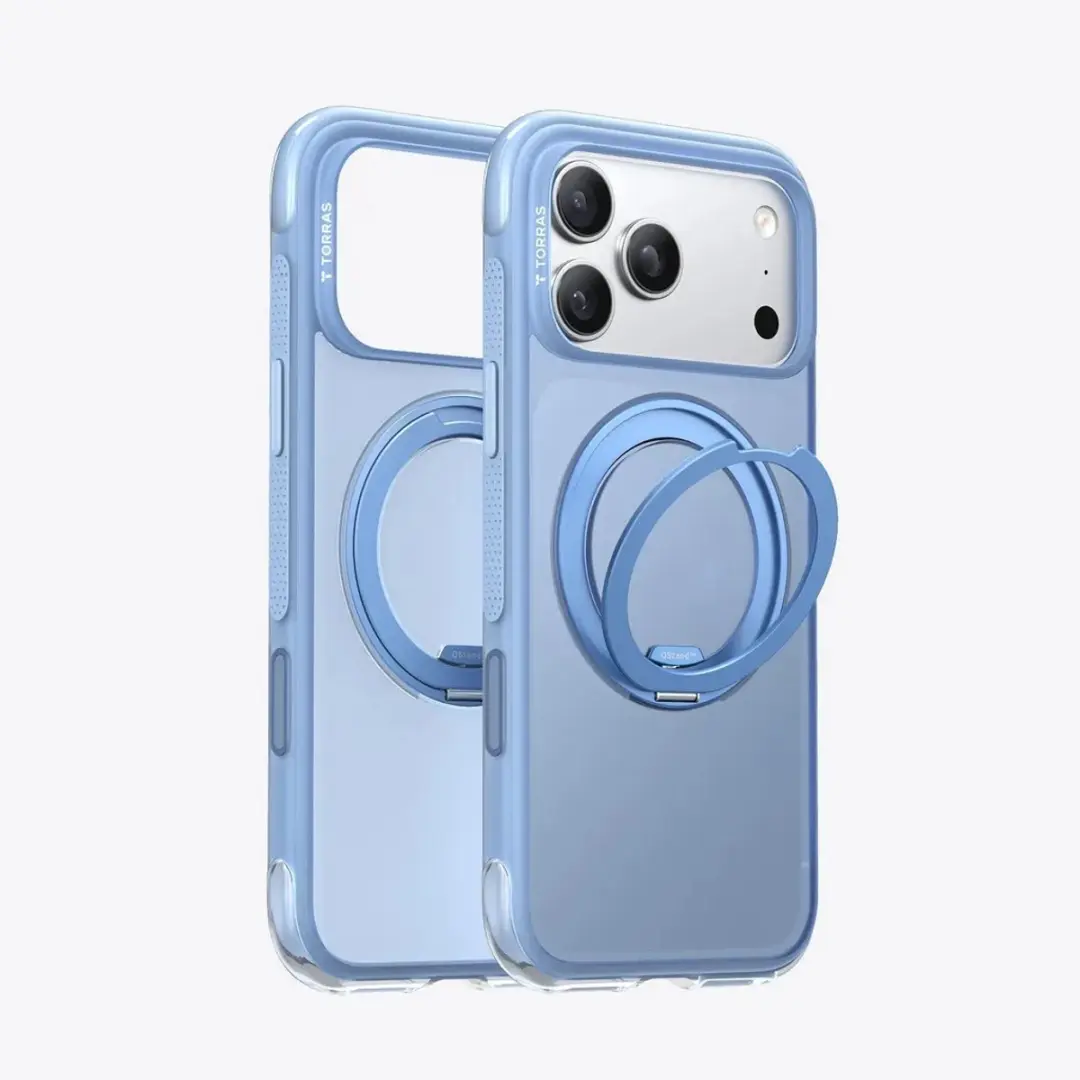 Torras O3 Air Spin Hoesje iPhone 17 Pro Max - Blauw