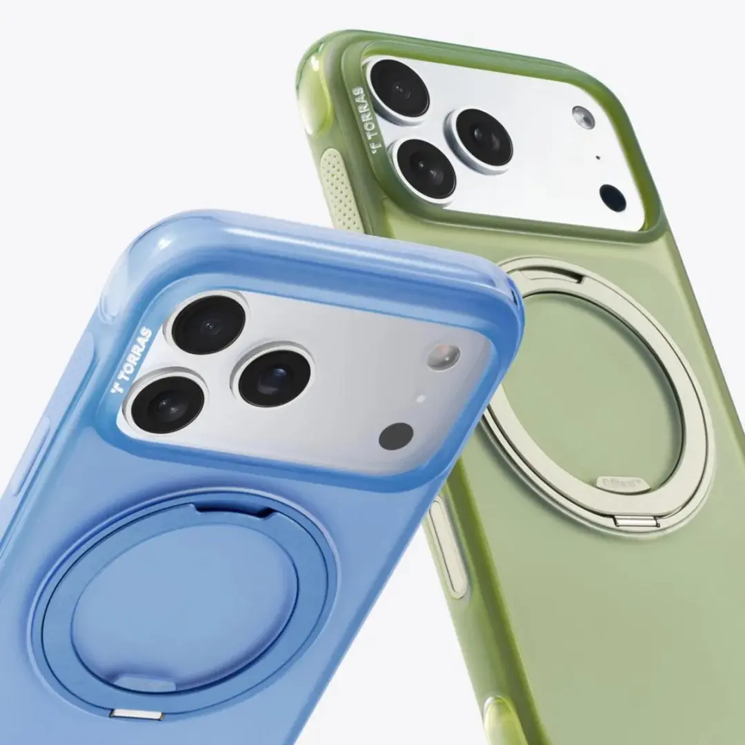 Torras O3 Air Spin Hoesje iPhone 17 Pro Max - Blauw