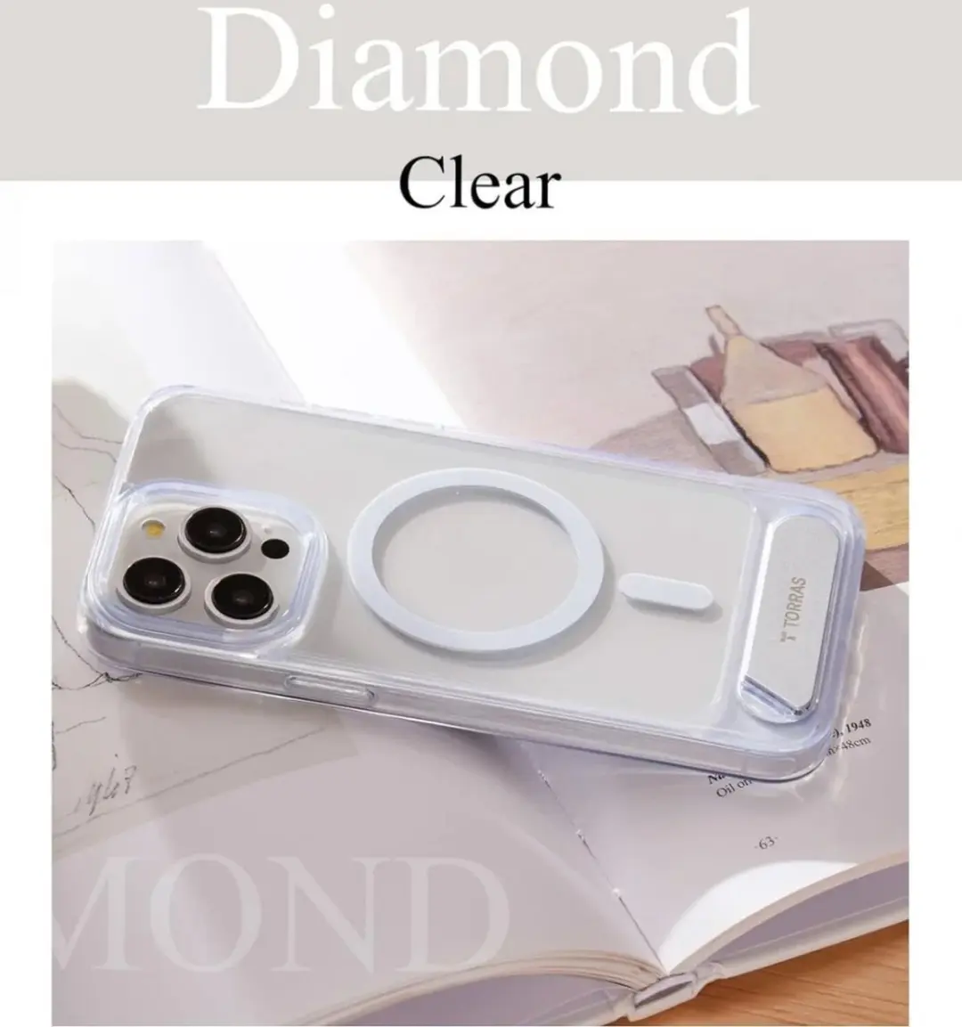 Torras UPro Pstand Hoesje iPhone 15 Pro - X00FX0387 - Transparant