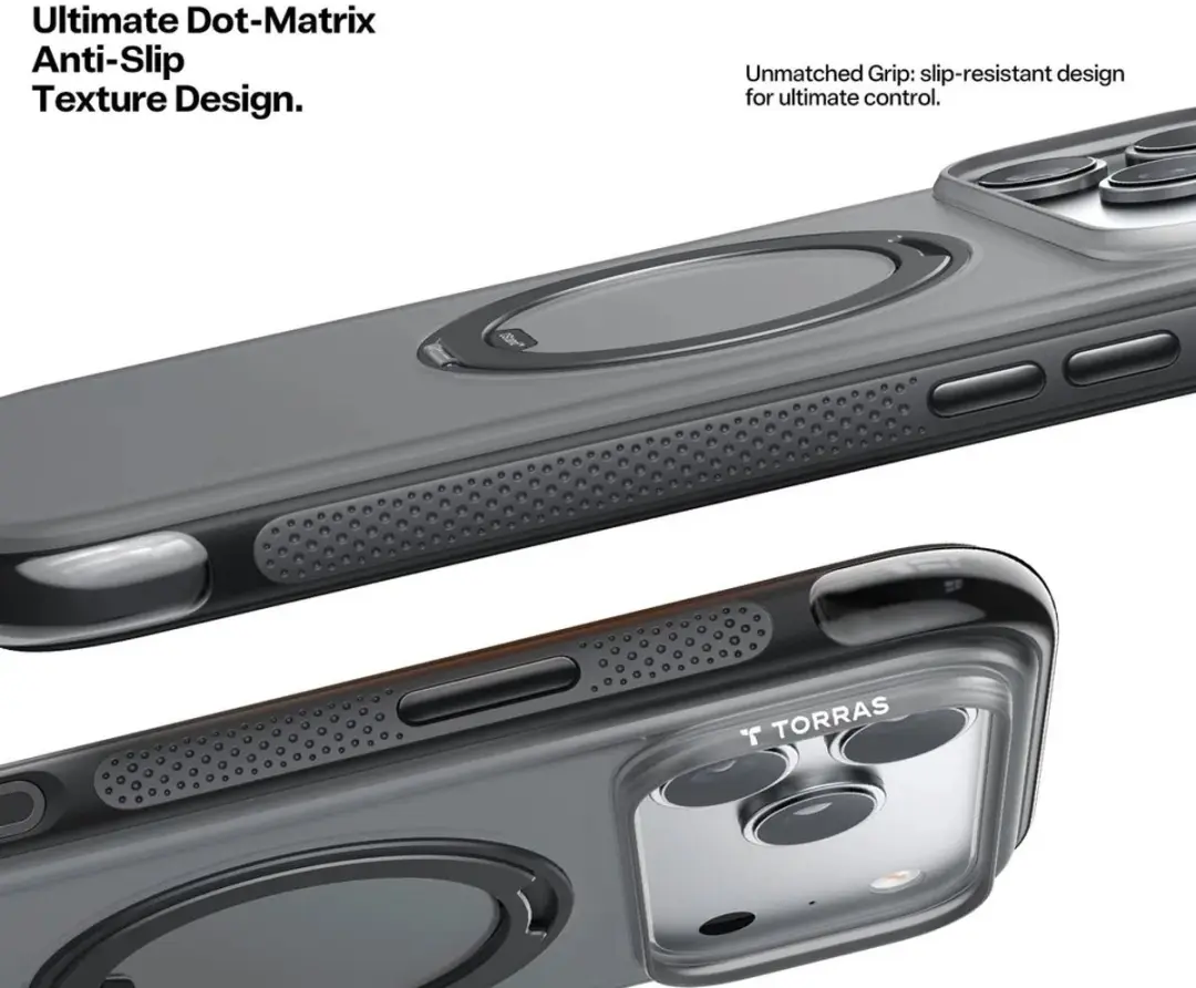 Torras Ostand O3 Air Spin Hoesje iPhone 17 Pro Max - Paars