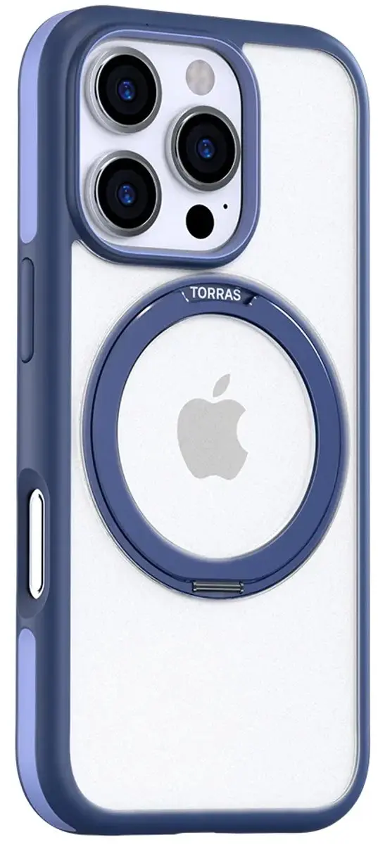 Torras UPRO Ostand R Fusion Hoesje iPhone 16 Pro - MagSafe - Blauw