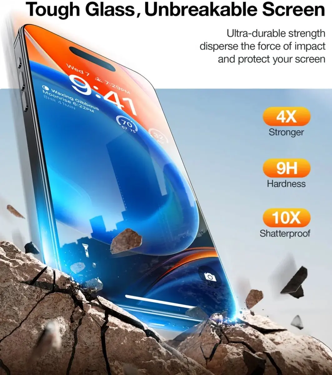 Torras Install Master 9H Glas iPhone 15 - Schermbeschermer met Frame