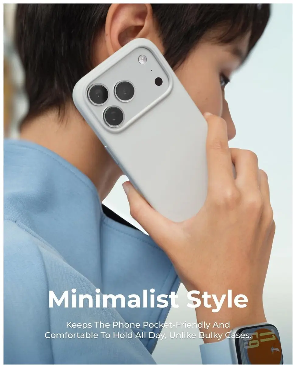 MOFT MOVAS Snap iPhone Air Hoesje - Grijs Vegan Leer