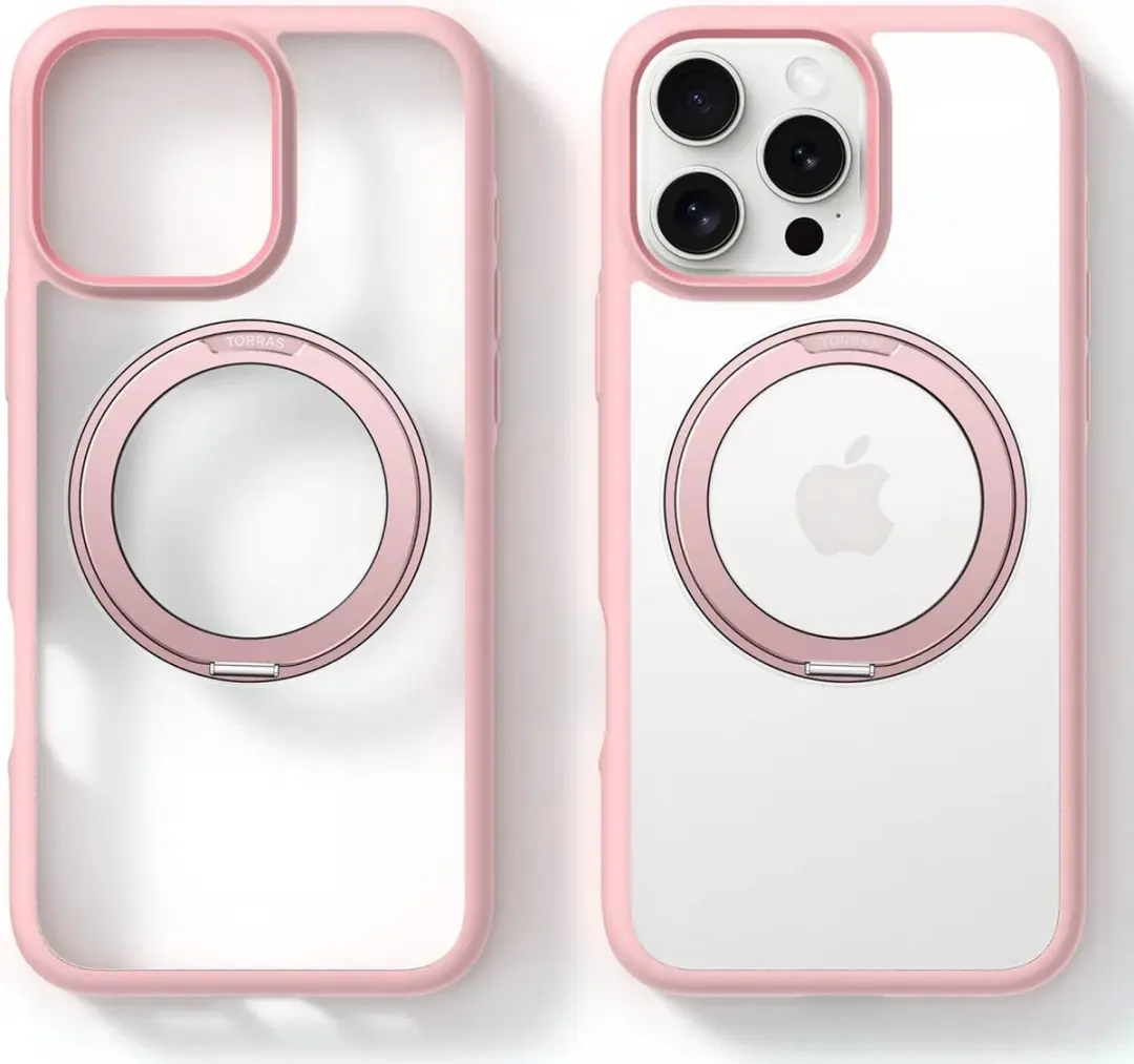 Torras UPRO Ostand R Fusion Hoesje iPhone 16 Pro Max - Roze