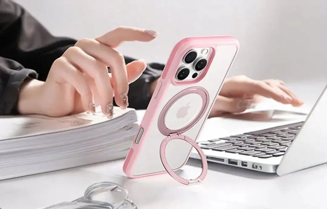Torras UPRO Ostand R Fusion Hoesje iPhone 16 Pro Max - Roze