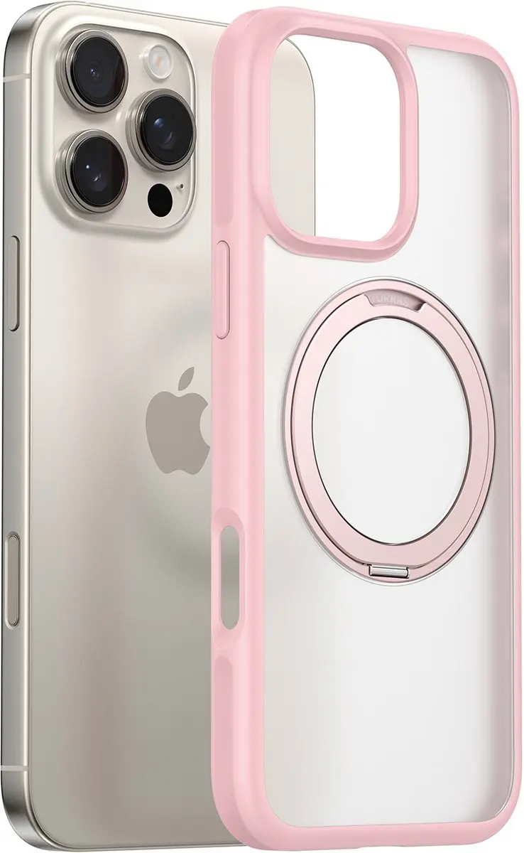 Torras UPRO Ostand R Fusion Hoesje iPhone 16 Pro Max - Roze
