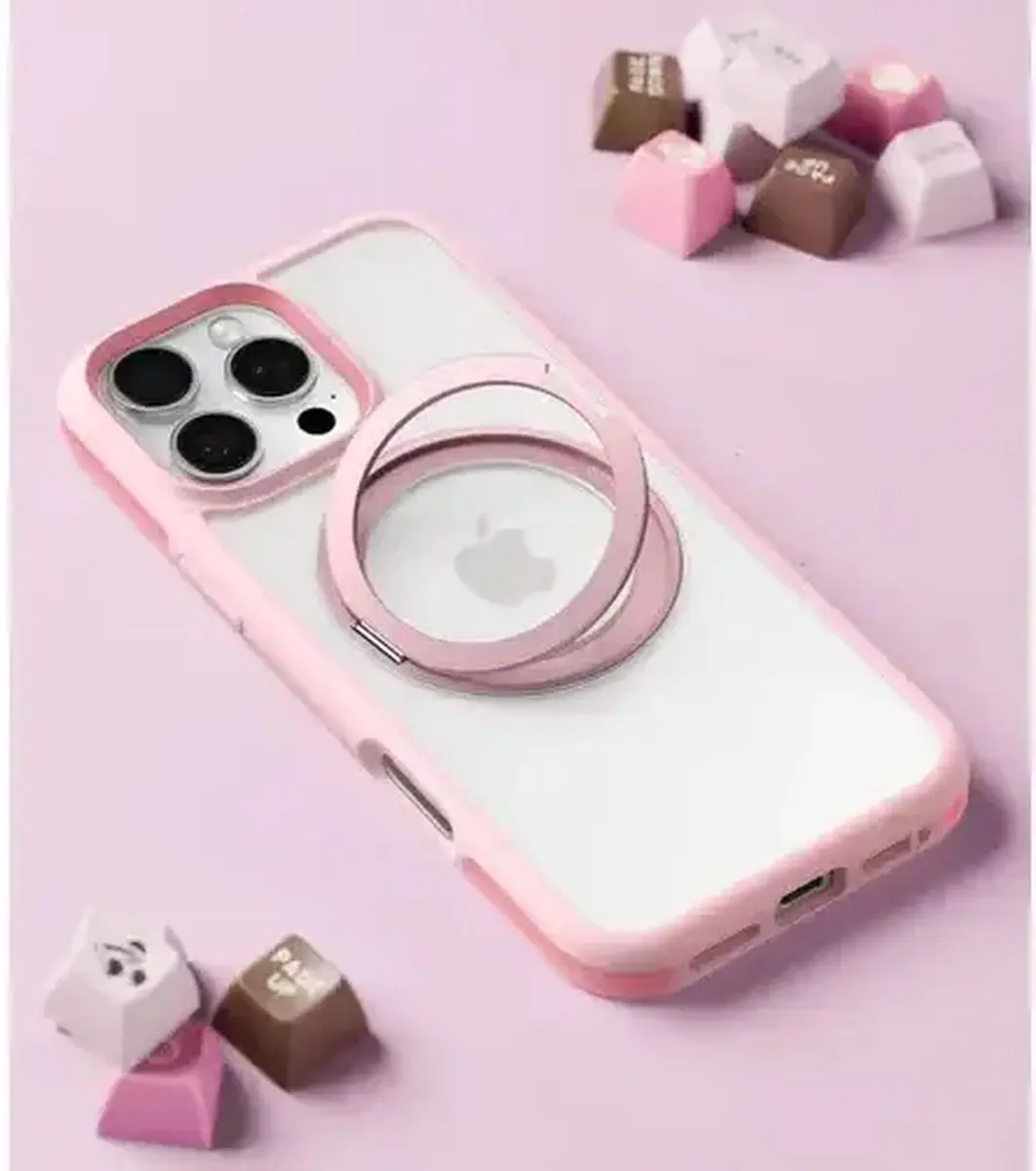 Torras UPRO Ostand R Fusion Hoesje iPhone 16 Pro Max - Roze - afbeelding 6 van 6