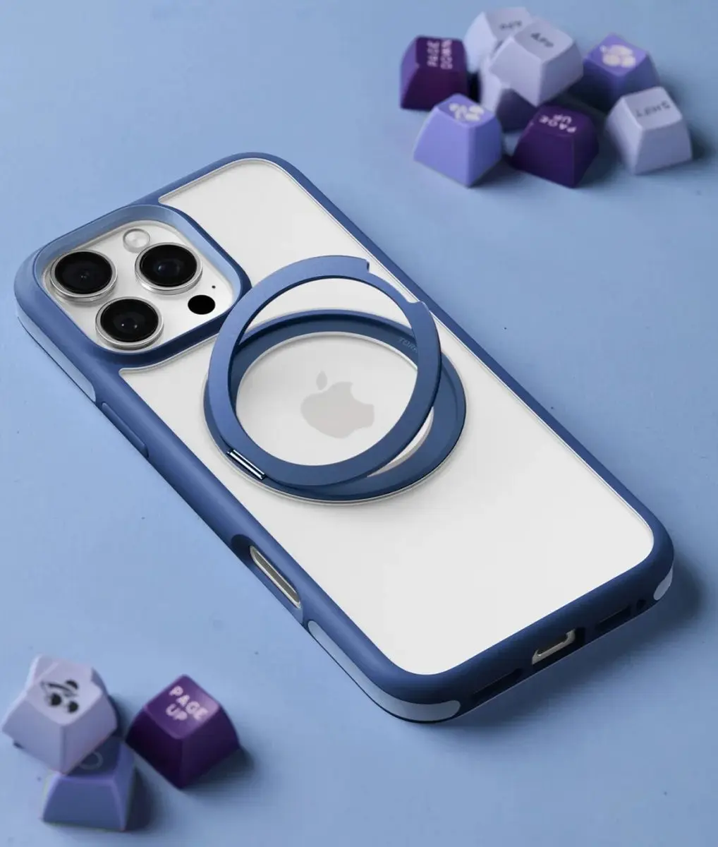 Torras UPRO Ostand R Fusion Hoesje iPhone 16 Pro Max - Blauw