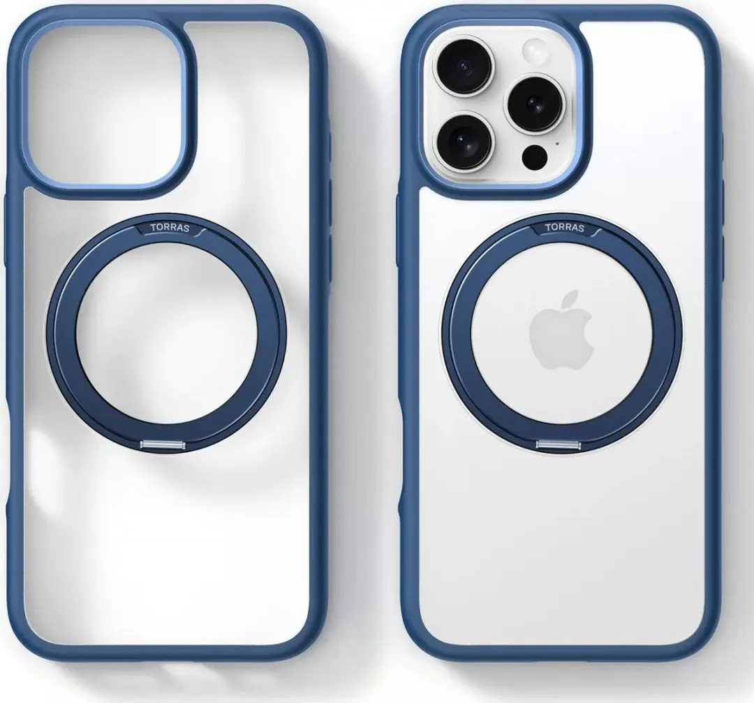 Torras UPRO Ostand R Fusion Hoesje iPhone 16 Pro Max - Blauw