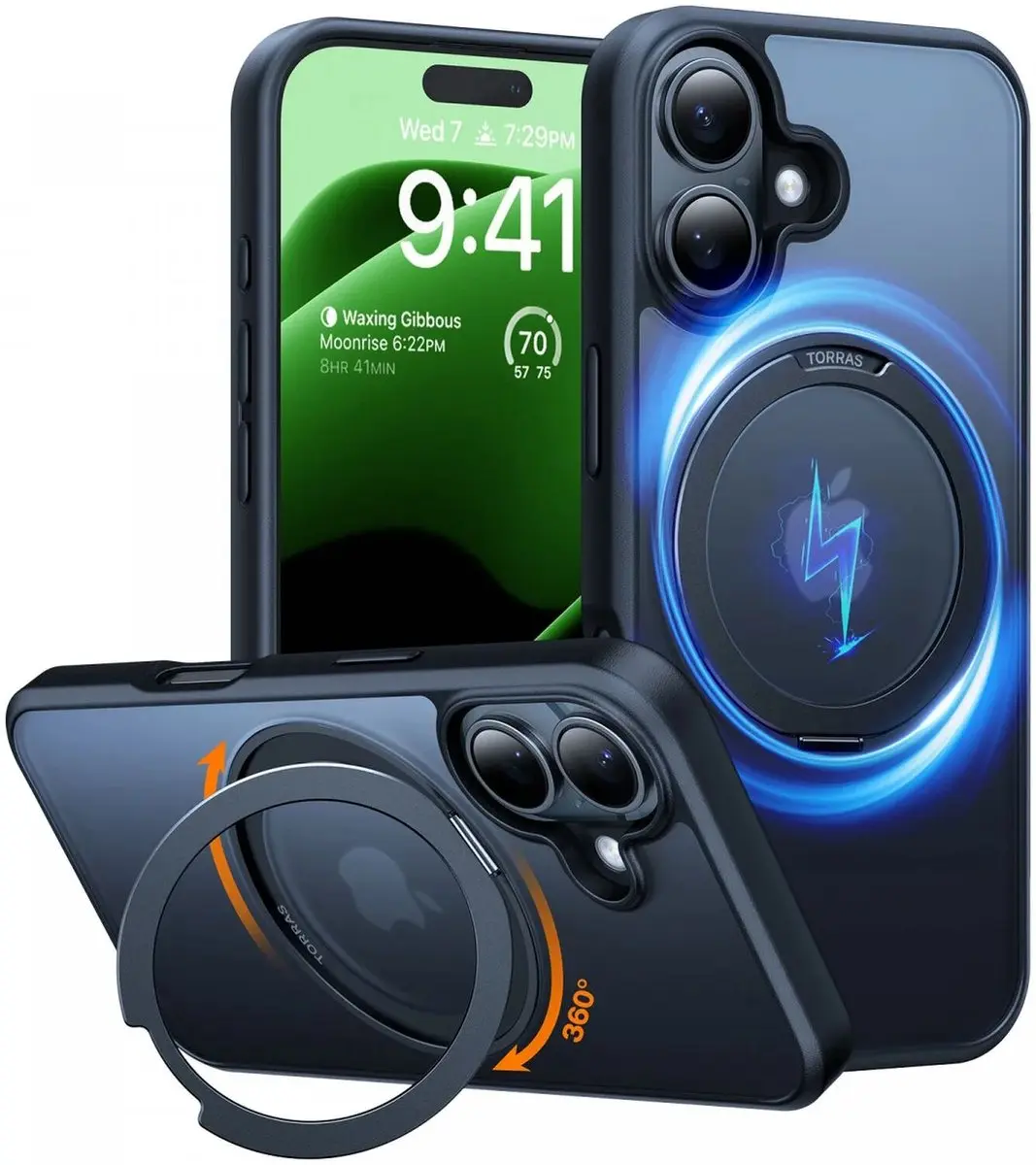 Torras UPro Ostand Pro Hoesje iPhone 16 - MagSafe - Zwart
