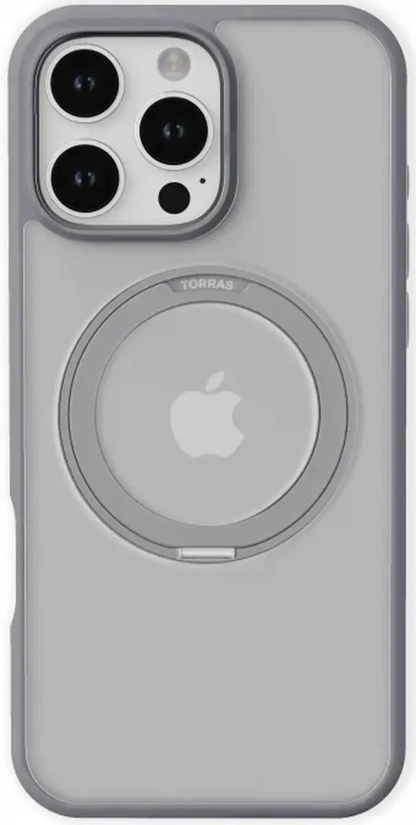Torras UPro Ostand Pro Hoesje iPhone 16 Pro - Grijs