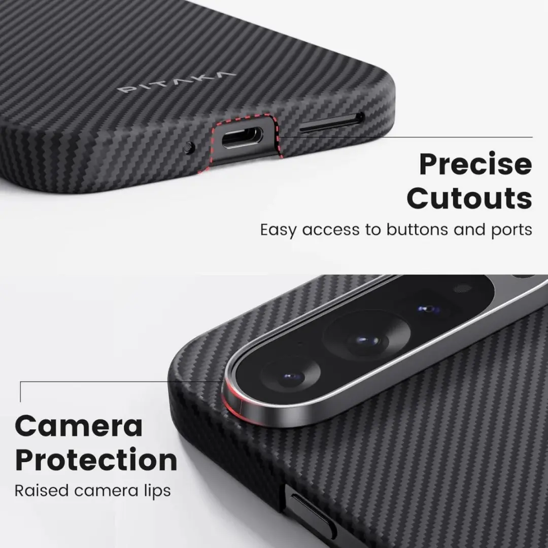 Pitaka MagEZ 6 Hoesje Google Pixel 9 Pro XL - Aramidevezels 600D - Zwart